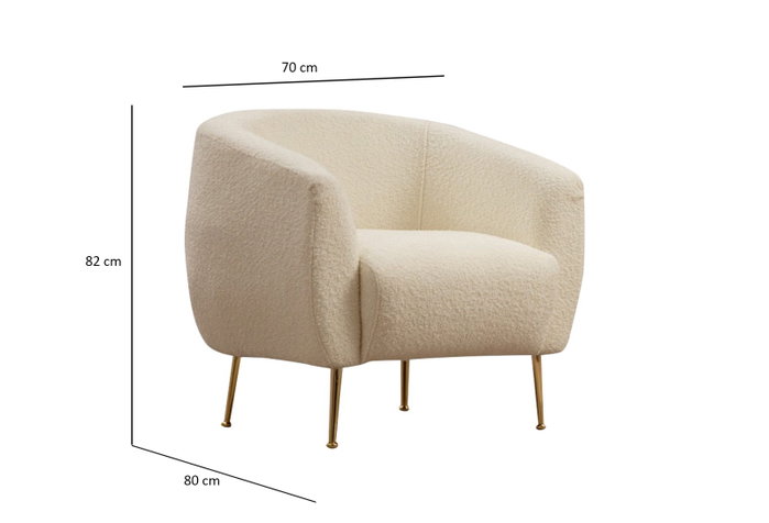 Atelier Del Sofa Eses Cream Bouclette Atelier Del Sofa Eses Cream Bouclette